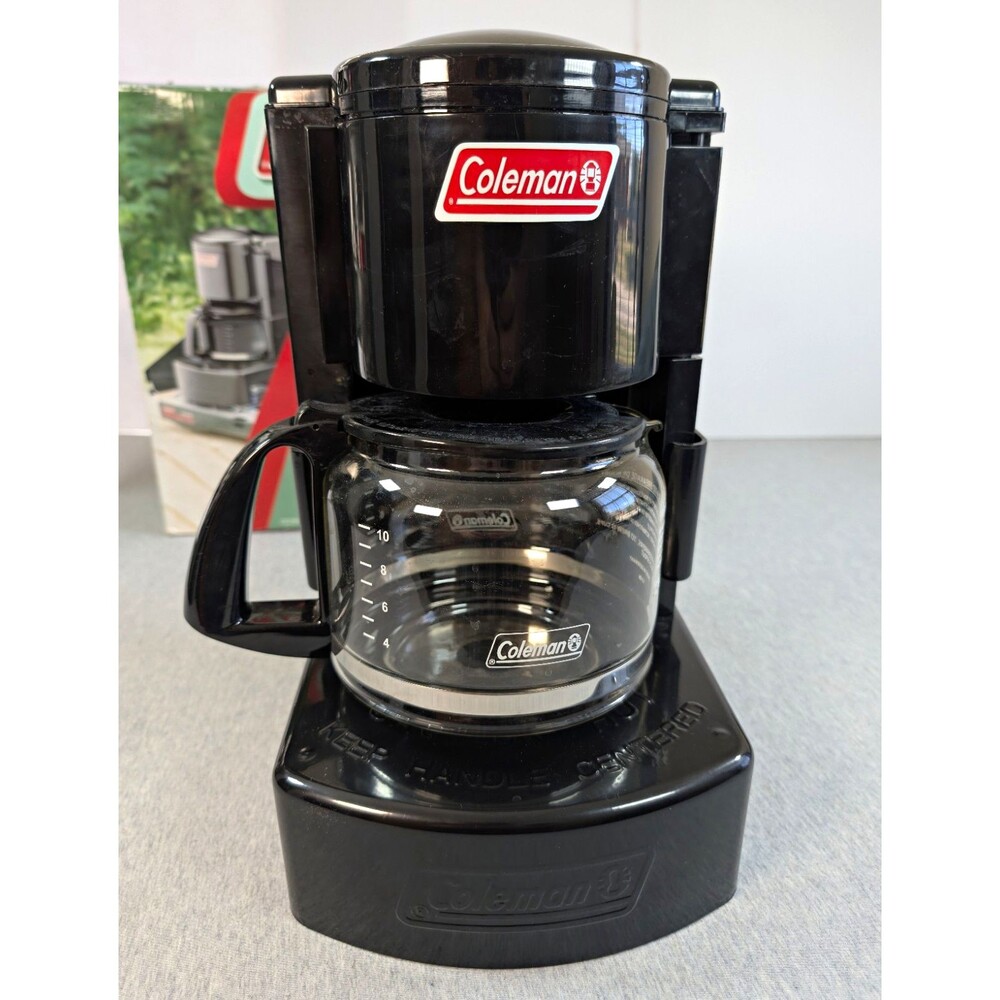 Coleman Camping Drip Coffeemaker 10-Cup Manual Drip Maker Black w/ Carafe